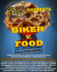 20 Ottobre: 1° edizione BIKER vs. FOOD